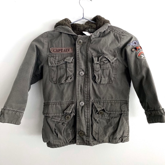 KOALA KIDS Captain T4 Hooded Jacket Grey/Green - Picture 1 of 8